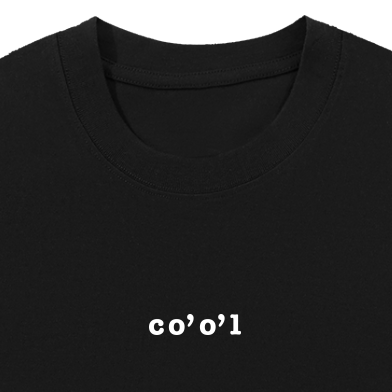co’o’l tee, close up